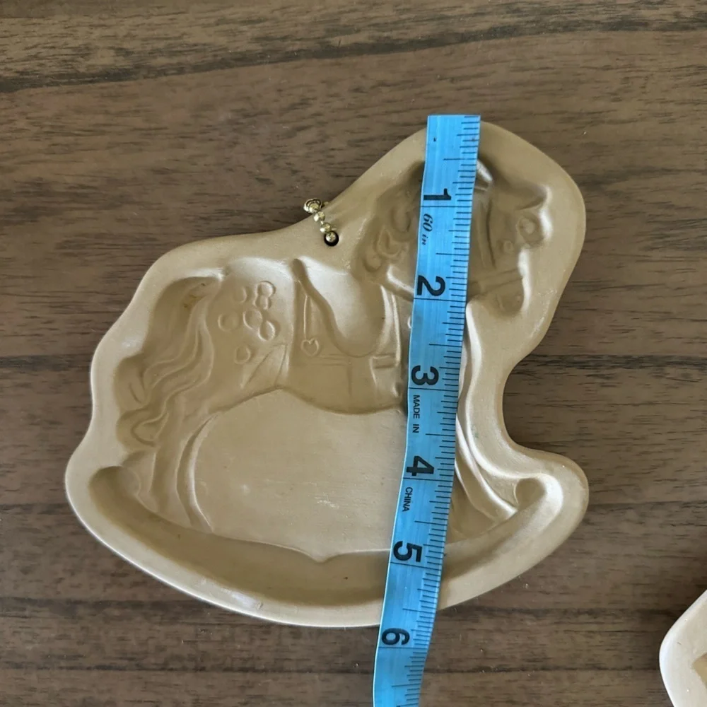 Brown Bag cookie art rocking horse and bird house
